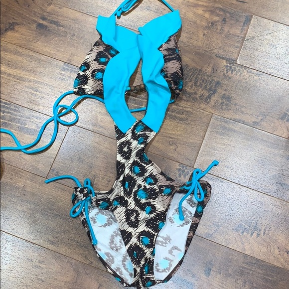 Apollo one piece leopard print bathing suit - Picture 2 of 4